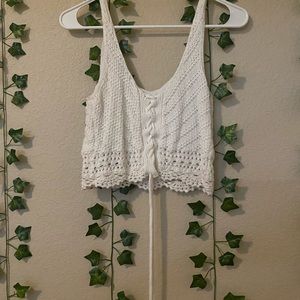 White tie top super cute